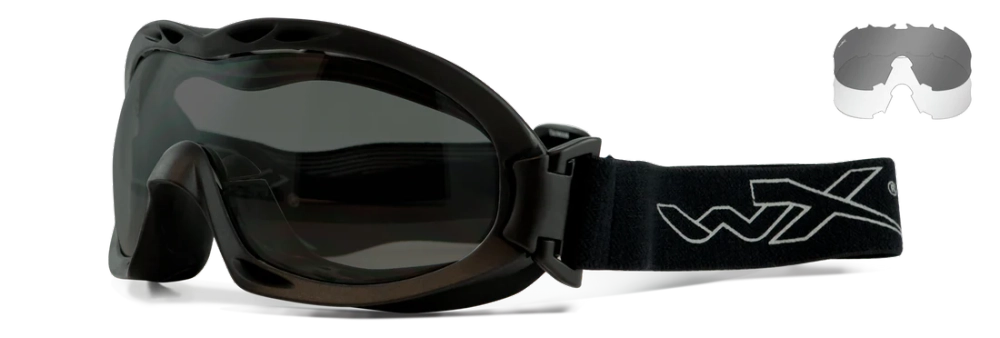 Маска баллистическая WileyX NERVE Smoke/Clear Matte Black Frame
