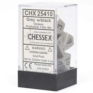 Chessex 7-dice set Grey/Black