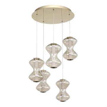 Каскадная люстра LED 28W 3000K SL6136.233.01 золотистый/коньячный Spine ST-Luce