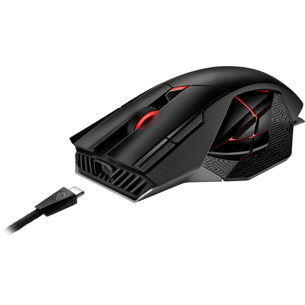 Мышь ASUS ROG SPATHA X, Black (беспроводная 2.4 GHz)