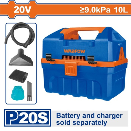 Пылесос аккумуляторный WADFOW WQV2A10 20 В 10 л