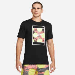 Мужское теннисное поло Nike Court Heritage RG T-Shirt Men - Black, Multicoloured