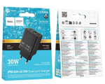 Сетевое зар. устр. Hoco CS95A 1USB/1C 30W QC3.0 черное