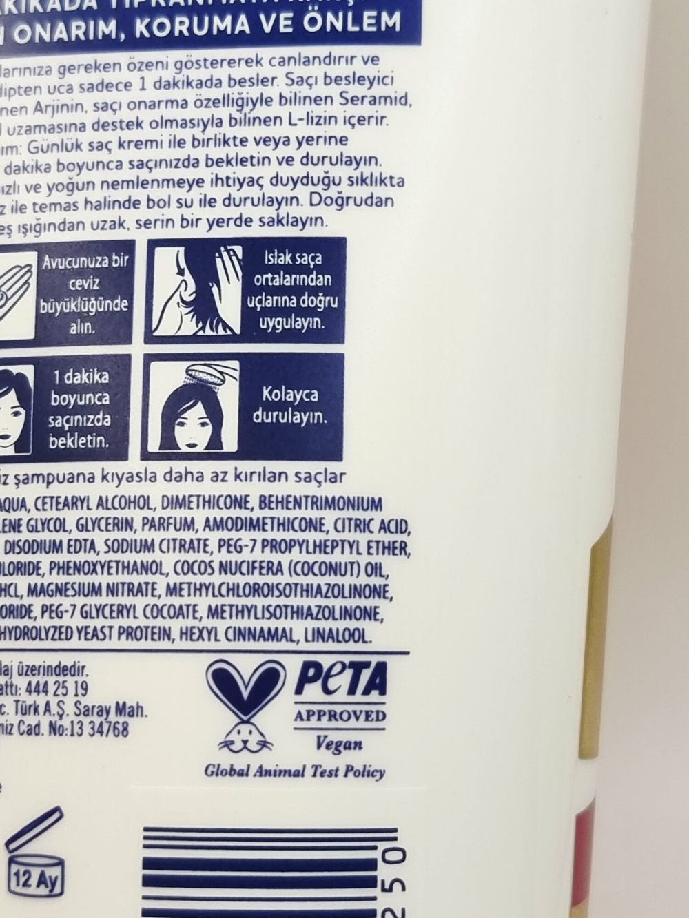 Крем-сыворотка для волос Dove Ultra Care 1 минутный интенсивный восстанавливающий  для повреждённых волос 170 мл (Турция)