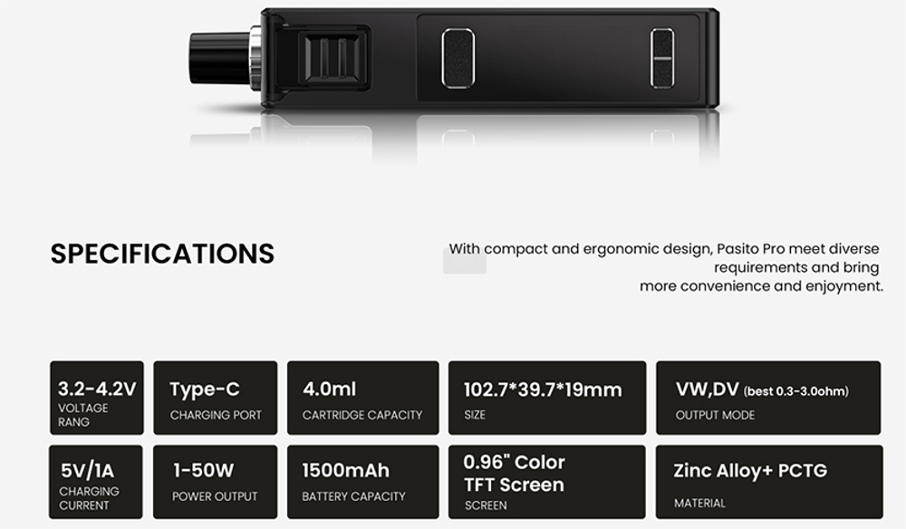 Smoant Pasito Pro 1500mAh Pod Kit