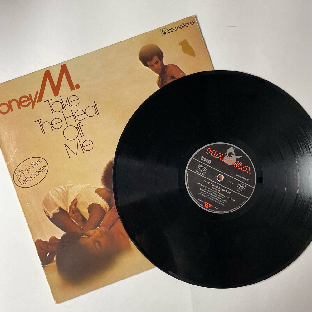 Винтажная виниловая пластинка LP Boney M Take The Heat Off Me (Germany 1976) Baby Do You Wanna Bump
