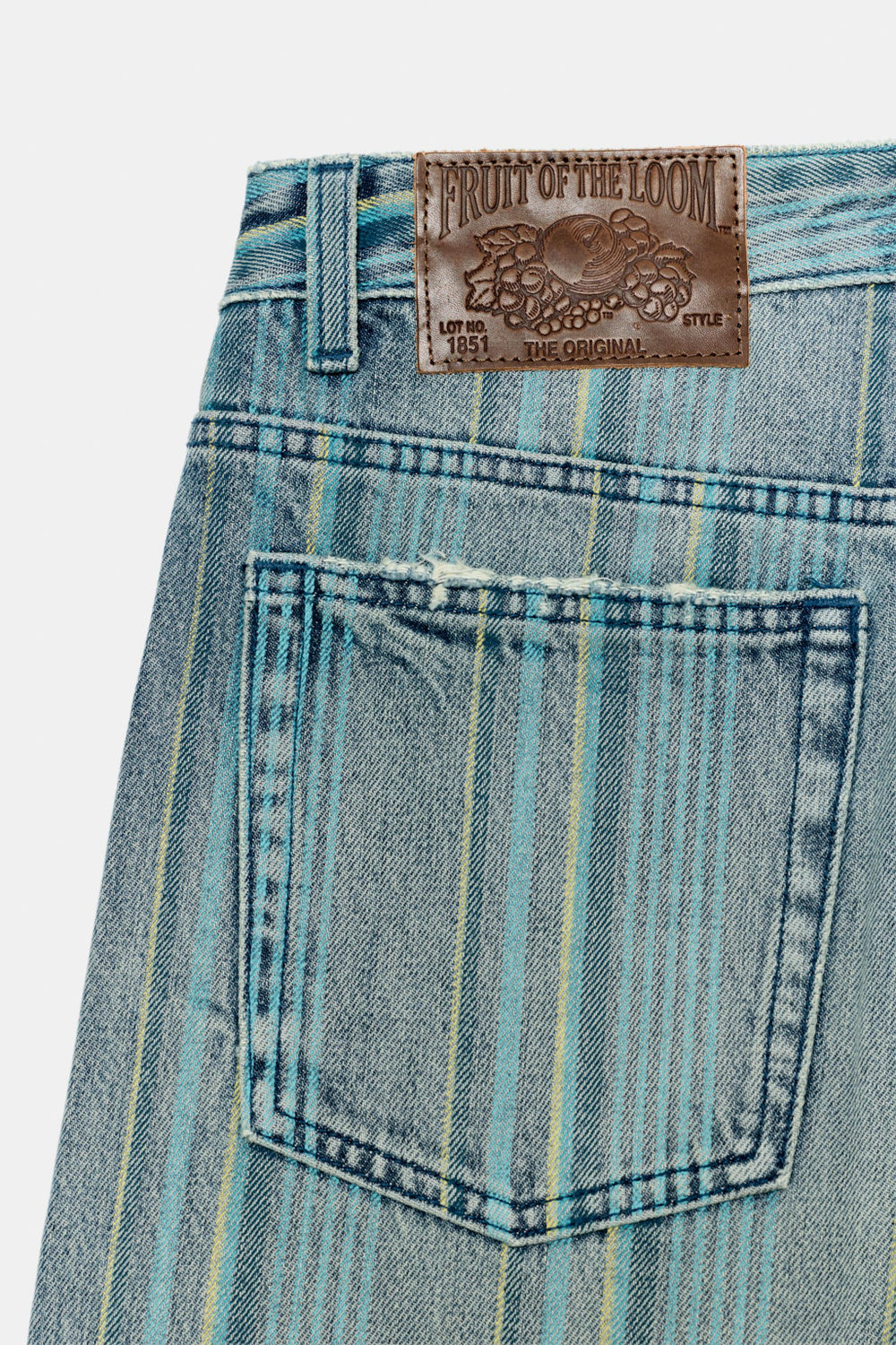 ДЖИНСЫ BAGGY В ПОЛОСКУ FRUIT OF THE LOOM™ — ZARA