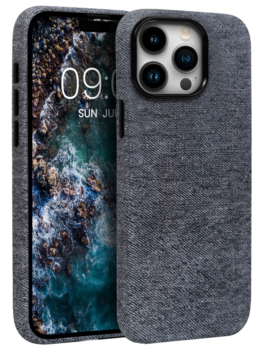 Мягкий тканевый чехол для IPHONE 14 PRO MAX с бархатной подкладкой и усиленной защитой камеры