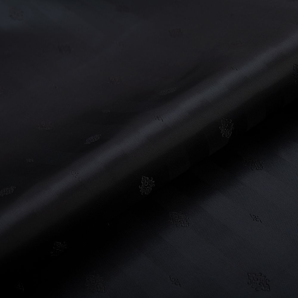 Ткань подкладочная (таффета) с рисунком 96 г/м², 100х145 см, 023 чёрный, Gamma JTR