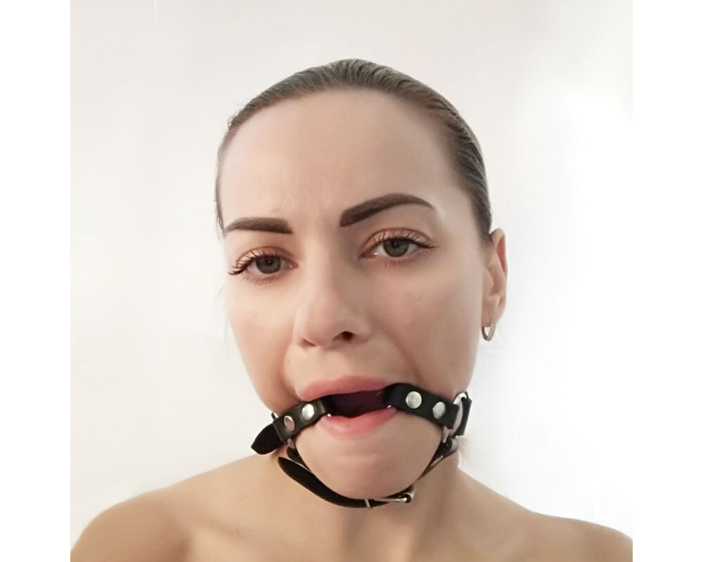 Кляп Sitabella чёрный с металическим кольцом