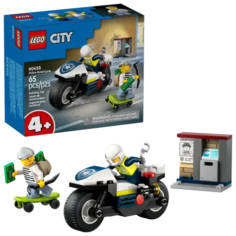 Конструктор LEGO City 60455 Полицейская погоня на мотоцикле