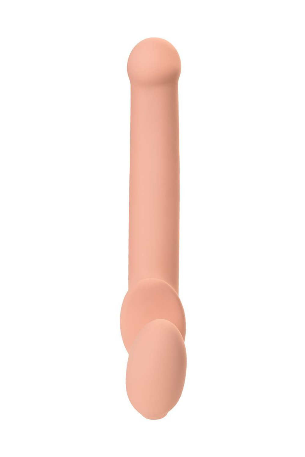 Телесный безремневой страпон Silicone Bendable Strap-On - size M (Цвет: телесный)