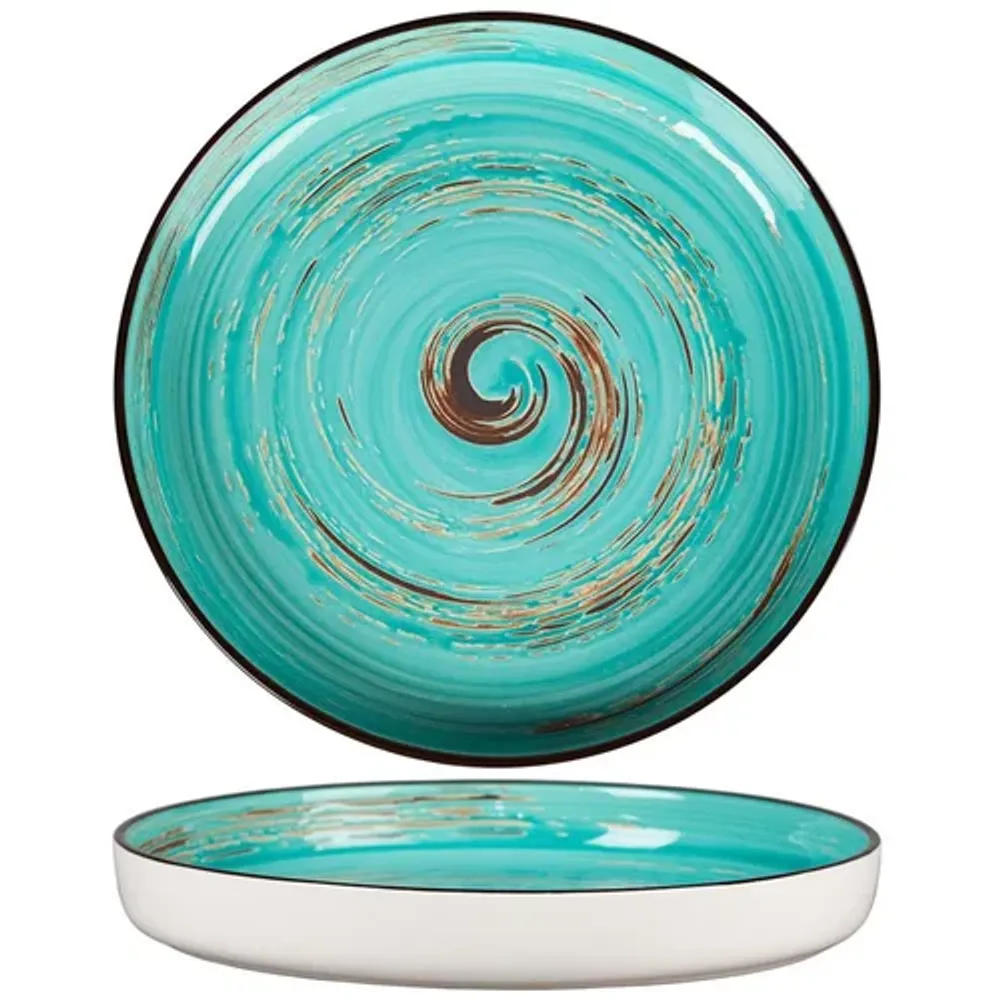 Тарелка с бортом d 23 см h3 см Texture Light Cyan Circular P.L. Proff Cuisine [6]