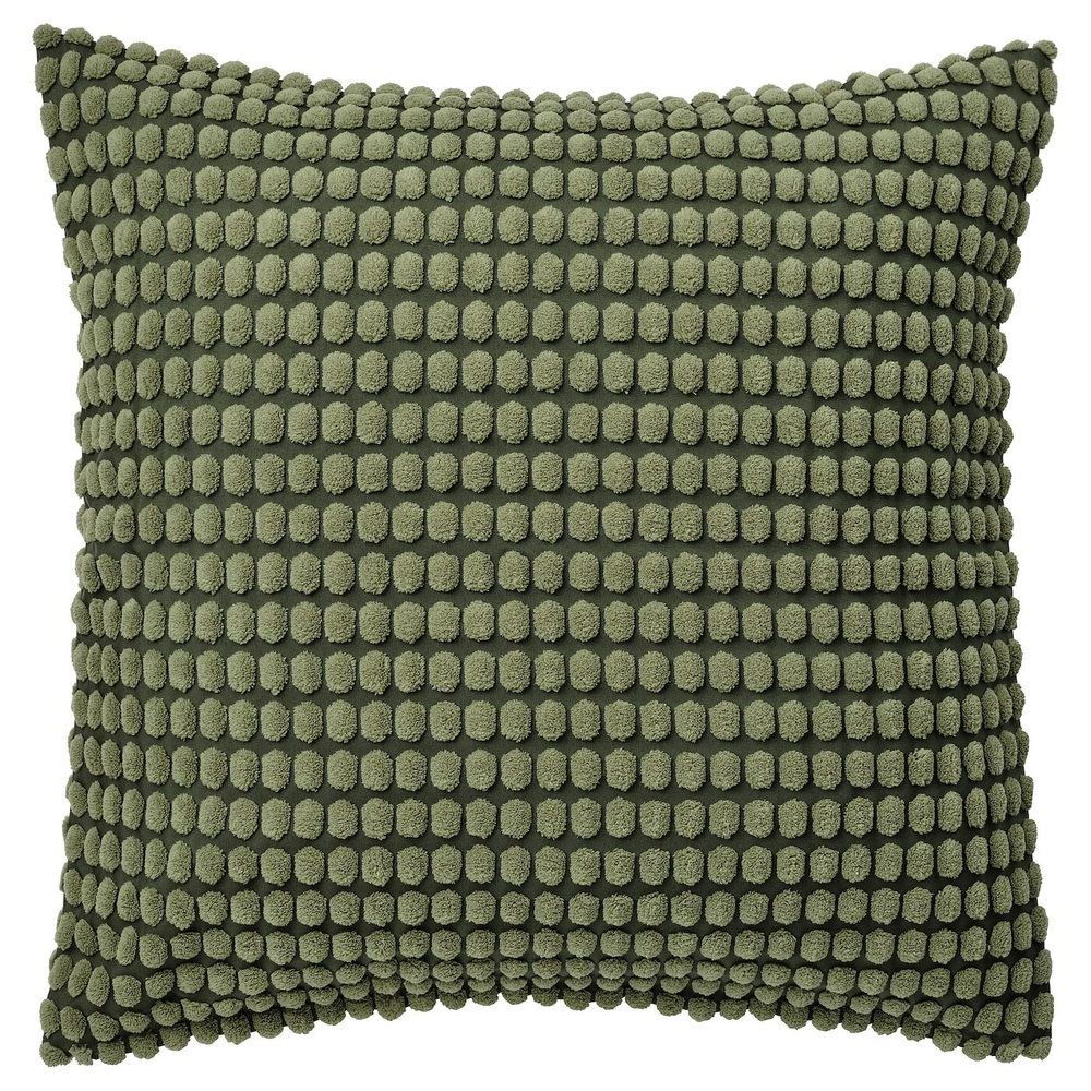 IKEA SVARTPOPPEL (ИКЕА СВАРТПОППЕЛ) - Наволочка, зеленый и желтый, 65x65 см