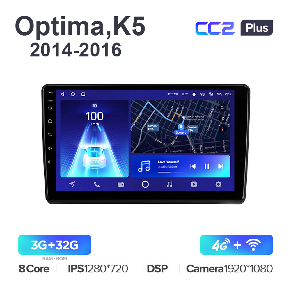 Teyes CC2 Plus 9"для Kia Optima, K5 2014-2016