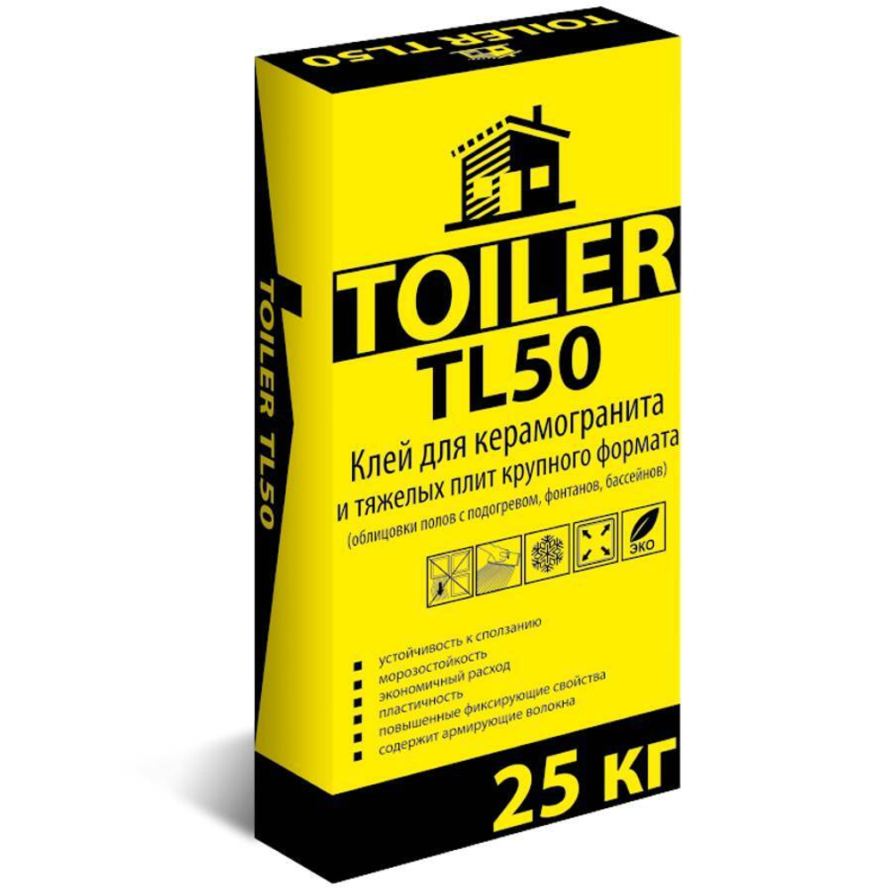 Клей для плитки TOILER TL50 25кг