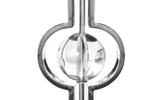 13RXET6034-SILVER Стол журнальный стекло черн./серебро50*50*60см