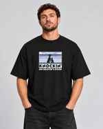 Футболка oversize ДОСТУЧАТЬСЯ ДО НЕБЕС черная