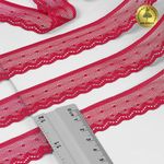 Кружево эластичное (стрейч) 25 мм / 50 метров, 8028, цв.S261 лесная ягода, Kruzhevo