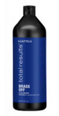 Шампунь для устранения желтизны у блондинок 5-8 уровней тона Matrix Total Results Color Obsessed Brass Off Shampoo, 1000 мл.