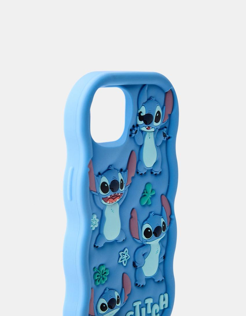 BERSHKA Чехол для iPhone с рисунком Lilo & Stitch, синий