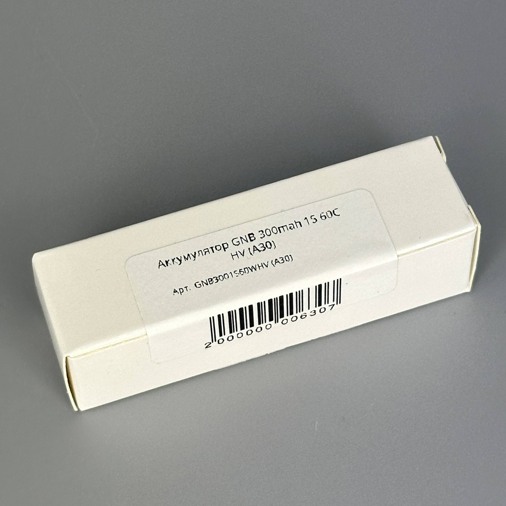 Аккумулятор GNB 300mah 1S 60C HV (A30)