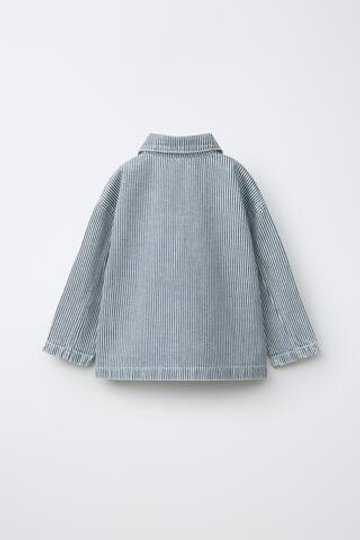 ZARA КУРТКА-РУБАШКА В ПОЛОСКУ, ПОЛОСКИ