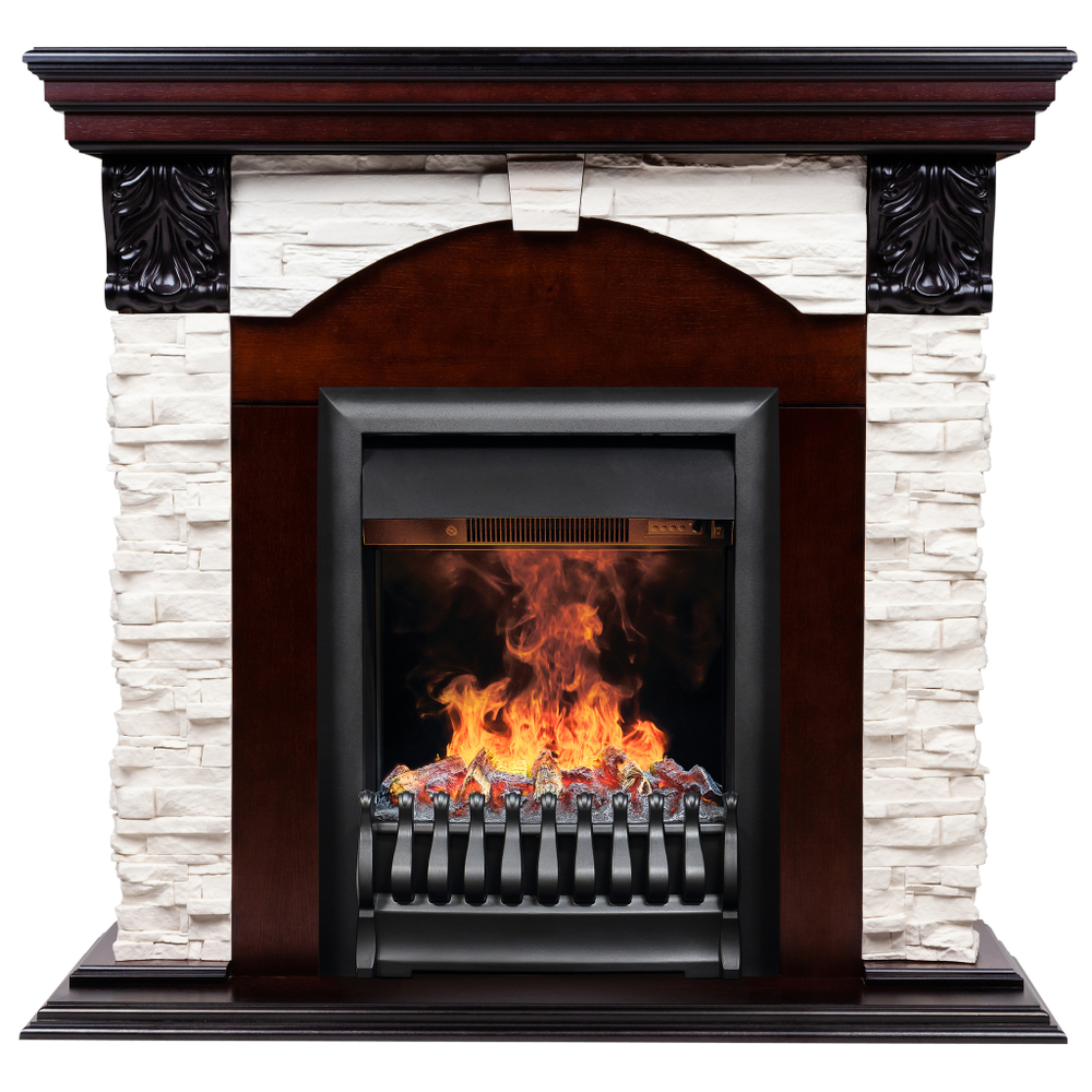 Каминокомплект Real Flame Dublin Lux AO с очагом 3D Oregan