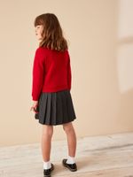 Кардиган школьный с карманами для девочки Next 979-315, Красный