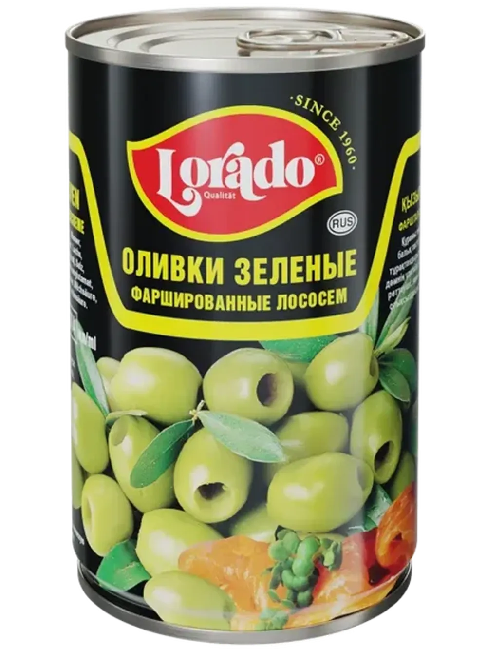 Оливки Лорадо фаршированные лососем ж/б 314мл