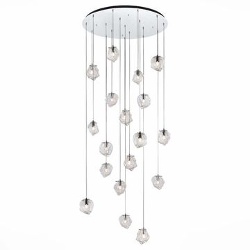 Светильник подвесной 18*E14 SL1175.103.18 хром/прозрачный Portici ST-Luce
