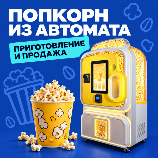 Вендинговый автомат Попкорн : стабильный доход без персонала Вендинговый автомат Попкорн : стабильный доход без персонала