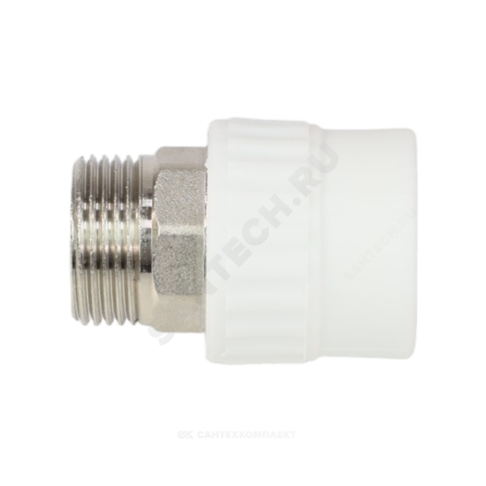 Муфта PP-R комбинированная белая Дн 40х1 1/4" НР под ключ VALFEX 10135040