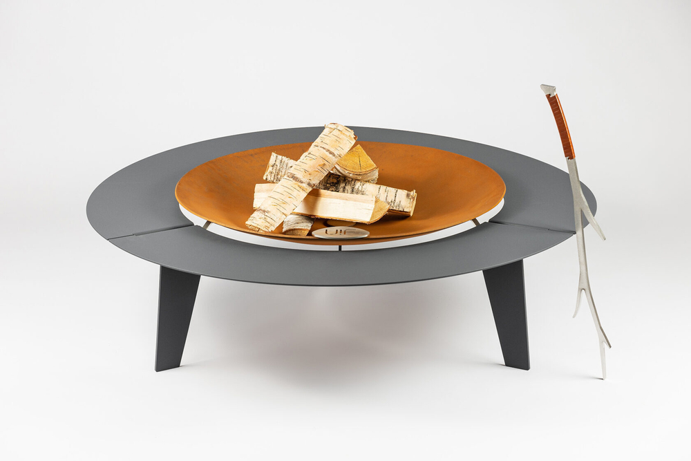 Чаша для костра Up!Flame STEEL CUP 1000 UNIQ grey