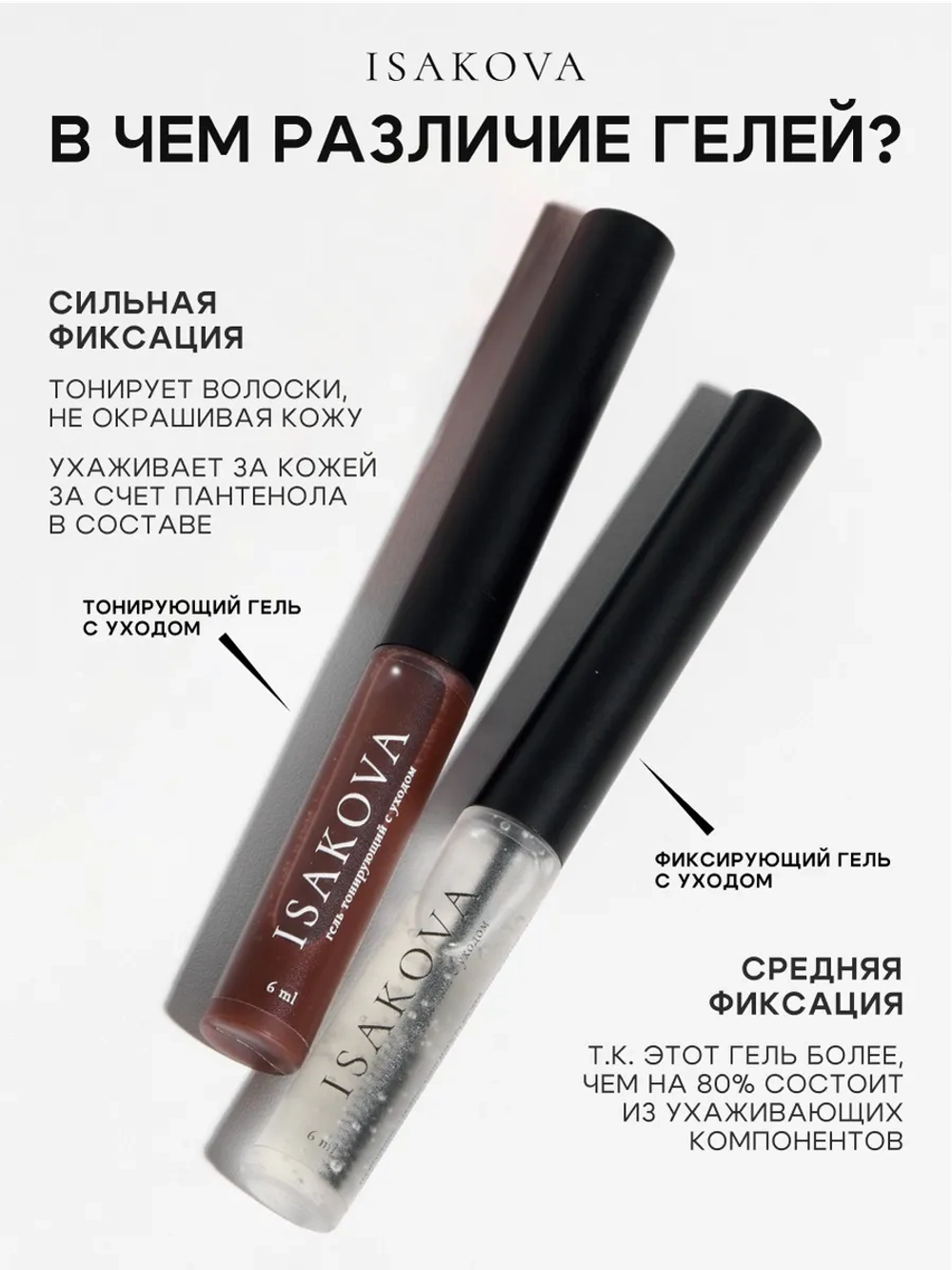 Гель для бровей тонирующий с уходом созданный бровистом