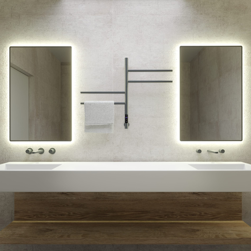 Полотенцесушитель электрический Vincea VTD-1S1CGE 43x60, графит, таймер