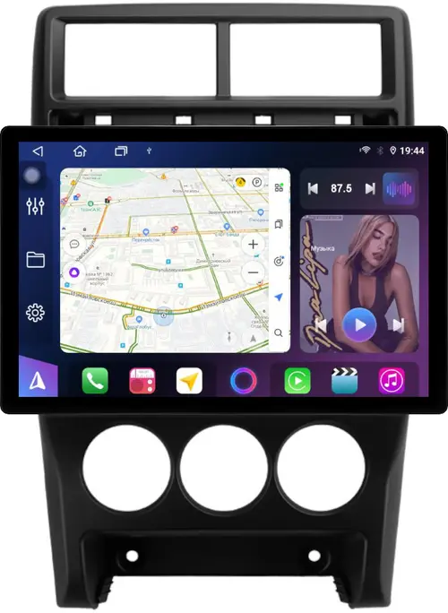 Магнитола для Lada Priora 2013-2018 (рамка тип 3) - FarCar S500+TS105 монитор 13" 2K QLED на Android 14, Быстрая, CarPlay, 4G SIM-слот