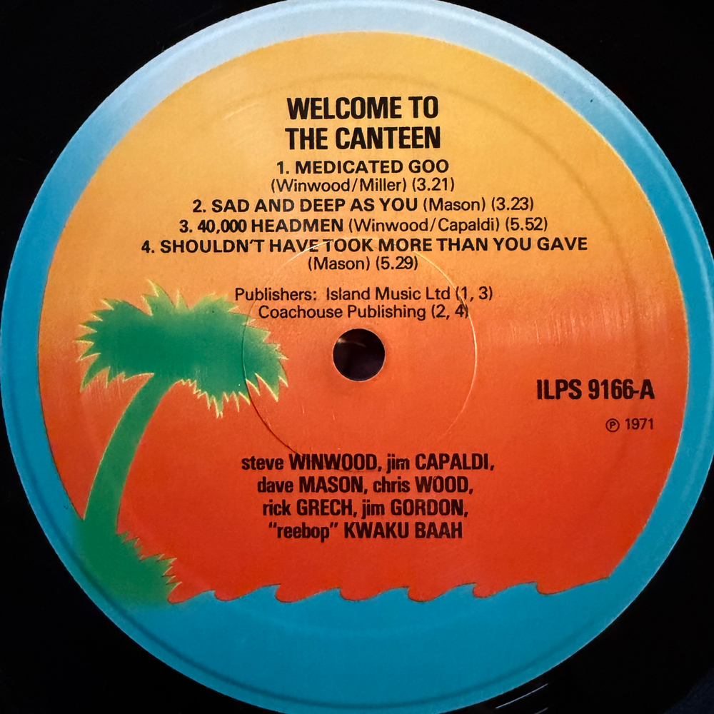 Виниловая пластинка Traffic ‎– Welcome To The Canteen LP