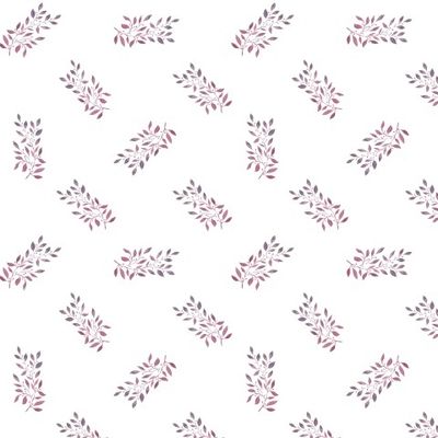 Pattern with branches of pink flowers