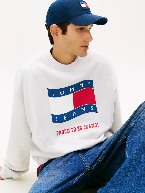 Толстовка мужская TOMMY JEANS TJM 90S WAVY FLAG CR