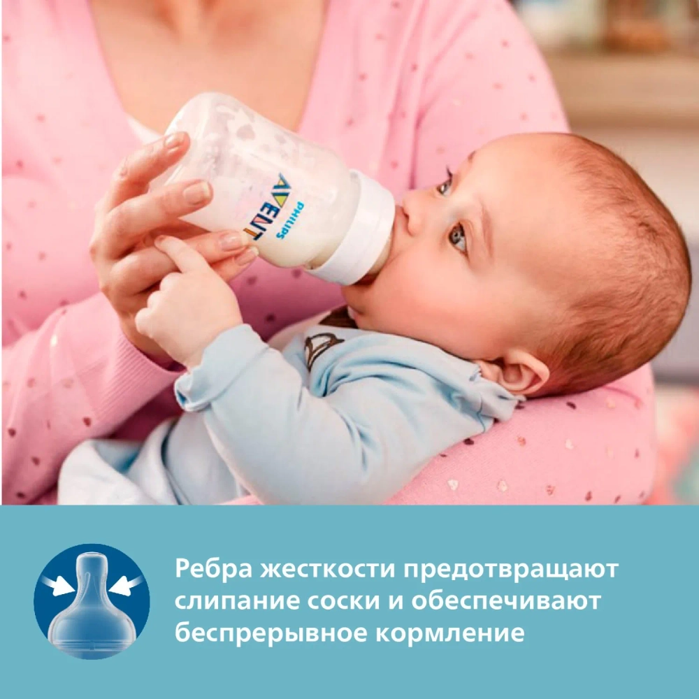 Бутылочка Philips Avent Anti-colic 3+мес 330мл SCY106/01