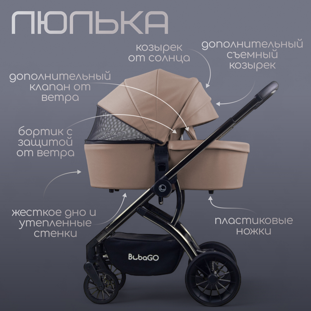 Модульная коляска BubaGO Lotta 3в1 LIMITED