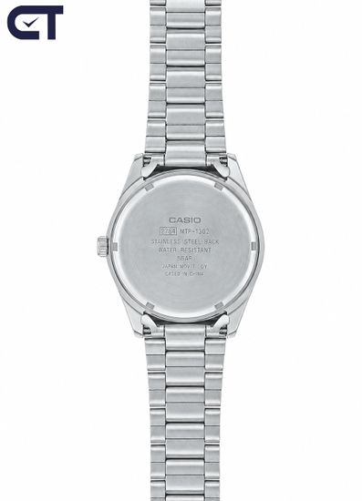 Casio MTP-1215A-2A Standard часы наручные мужские — классическая модель с синим циферблатом и стальным браслетом