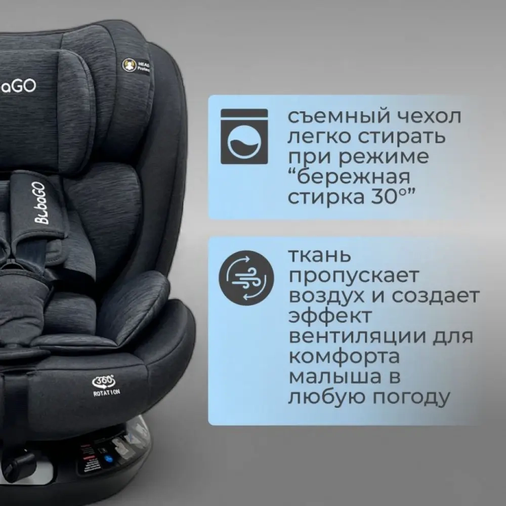 Автокресло Bubago Aspid / BG 170-2 (серый)