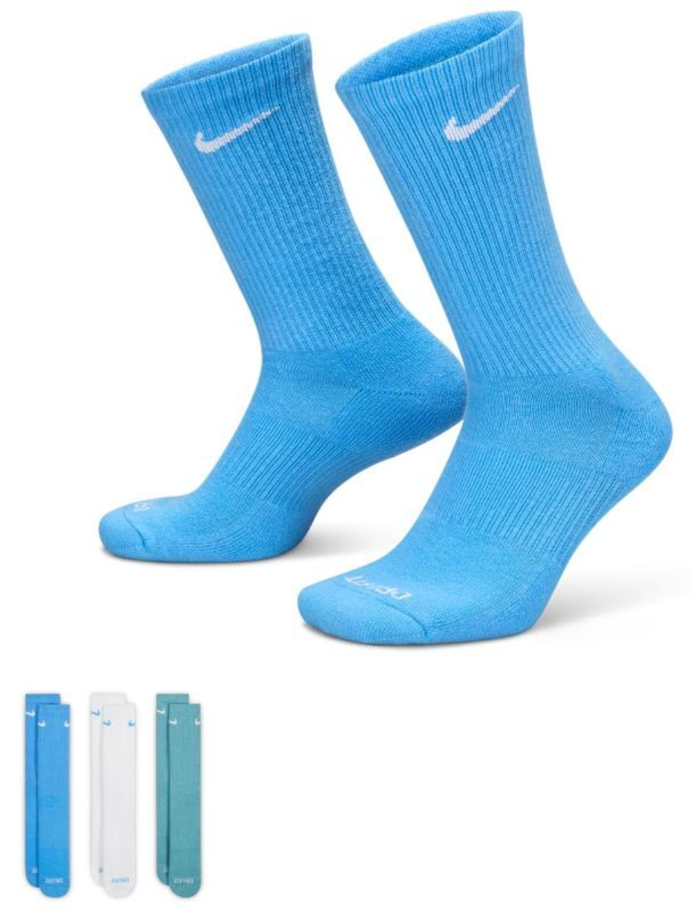 Теннисные носки Nike Everyday Plus Cushioned Training Crew Socks 3P - Multikolor