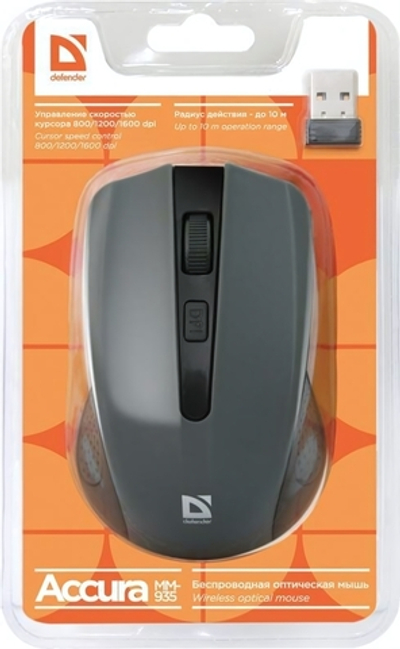 Мышь беспроводная Defender Accura MM-935 Grey