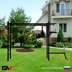 Уличная шведская стенка Sv Sport рукоход У525.2 (Турник/Брусья/Скамья/Гнездо 115см)