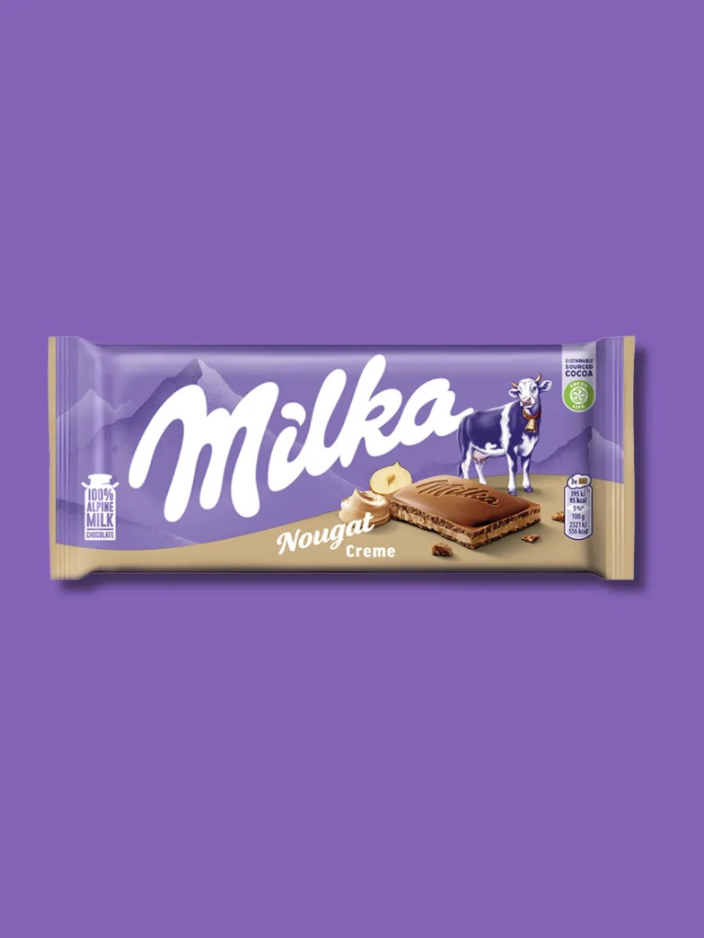 Милка шоколад 85 гр Nougat Creme (Ореховый крем)  (22 )