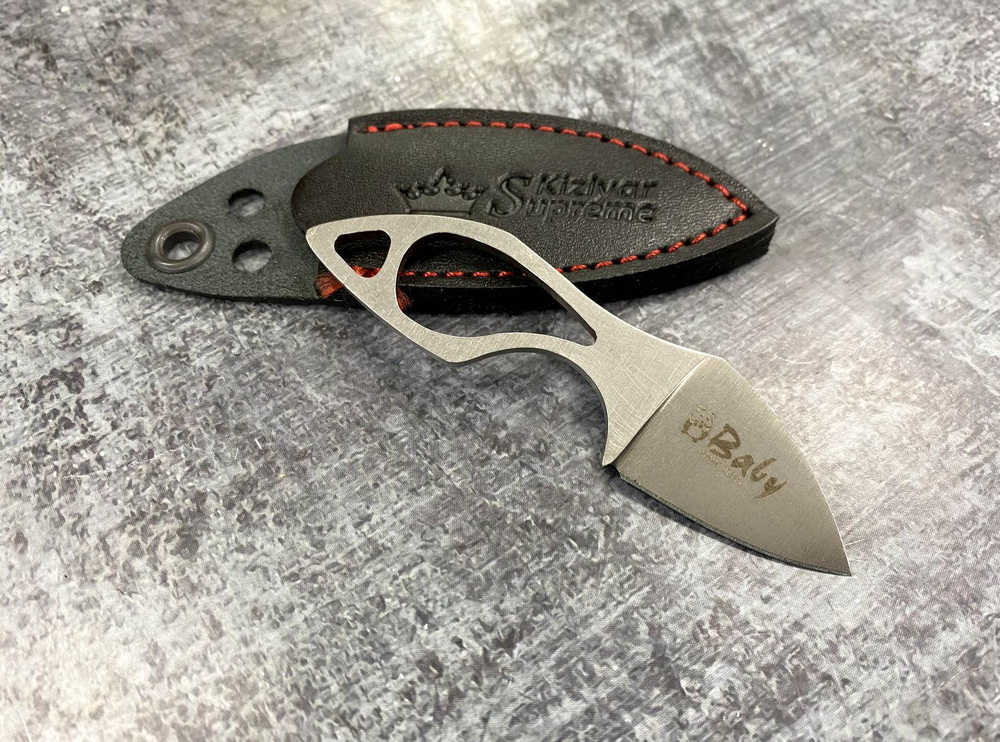 Туристический нож BABY (MINI HAMMY) 420HC STONEWASH, Kizlyar Supreme, 4610094290278