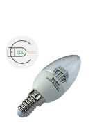 Светодиодная LED лампа С37 Е14 4,2W. свеча 3шт